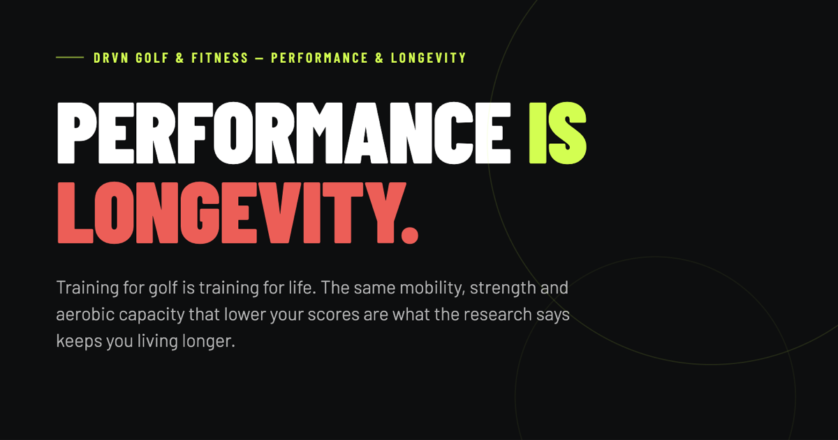 DRVN — Performance Is Longevity: Why Training For Golf Is Training For Life
